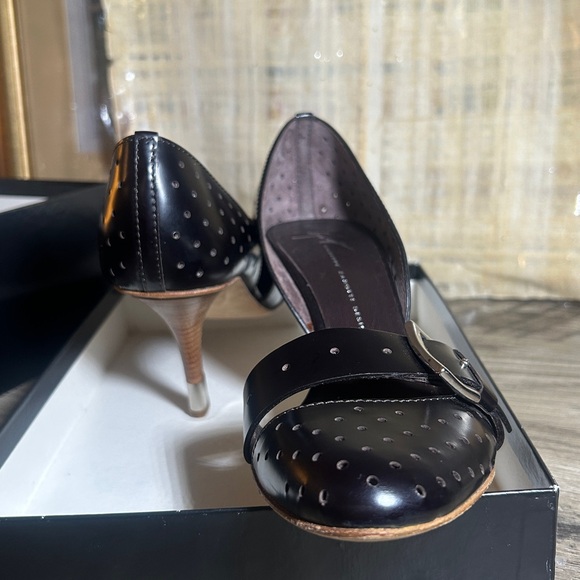 Giuseppe Zanotti Design DONNA 90 SCARPA KULATTA  T. MORO Black Perforated Heels - Picture 2 of 9